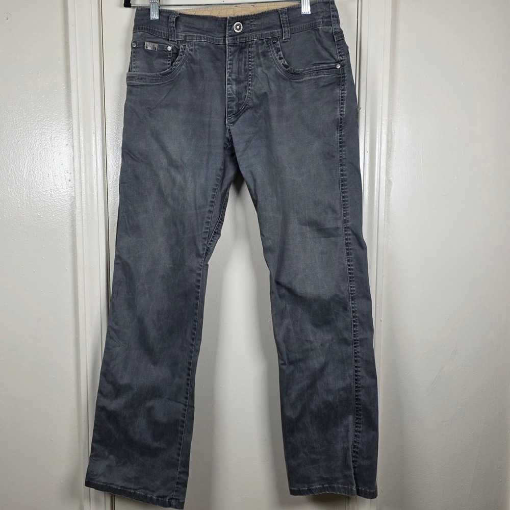 Kuhl DLux Pants Mens 30x30 Charcoal Grey Vintage Patina Dye Free Ryde Twill
